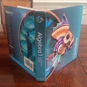 Pearson Algebra 1 Textbook with Blue and Tan Cover